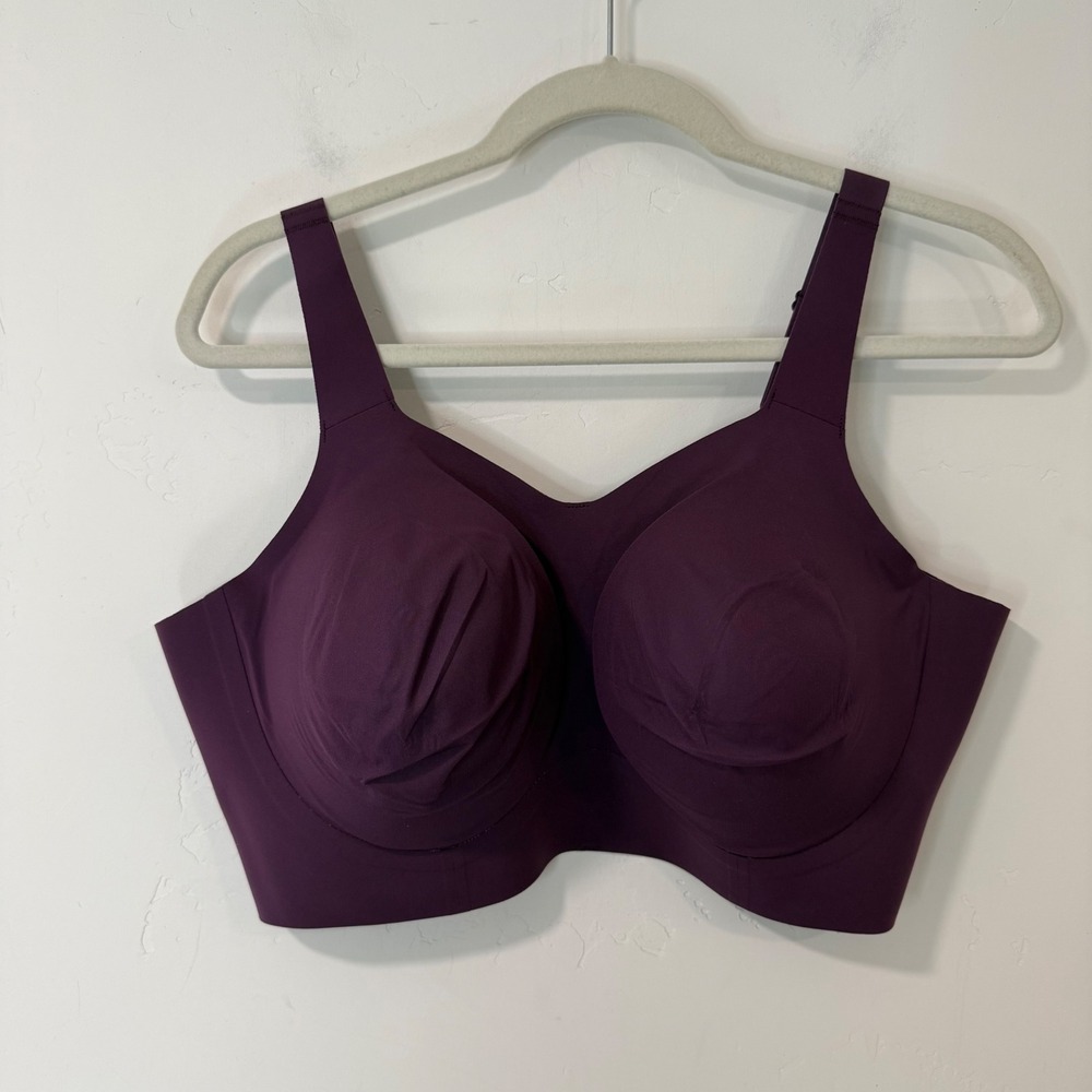 Evelyn & Bobbie Womens The Beyond Bra 2XL Purple Excellent Seamless Wirefree